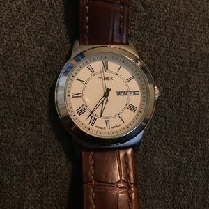 Timex Leather brown watch